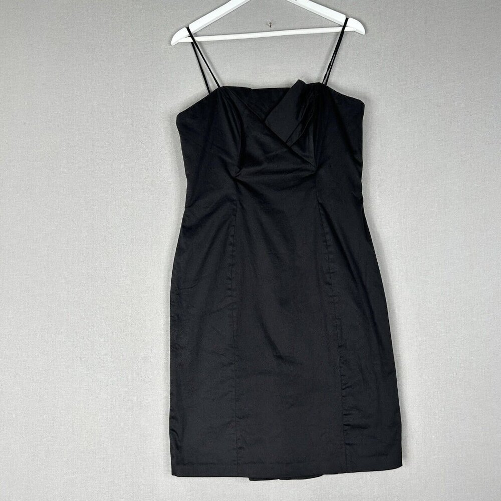 Wtoo by Watters Womens Dress 12 Black Corset 90s Evening Cocktail Classy Chic
